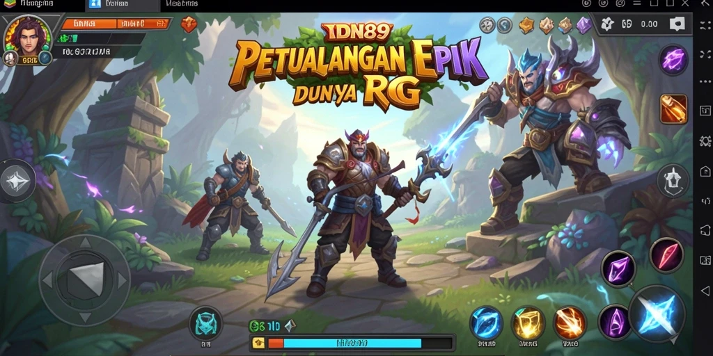 Tampilan gameplay menakjubkan dari IDN89 dalam petualangan RPG.