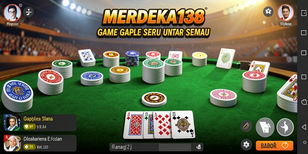 Tampilan permainan Gaple yang menarik dan interaktif di MERDEKA138.