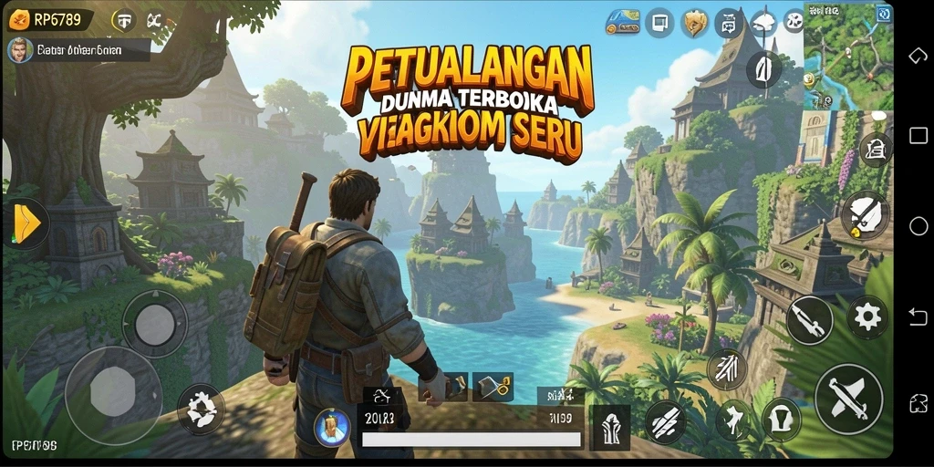 Screenshot gameplay RP6789 yang menampilkan petualangan Open World yang epik.