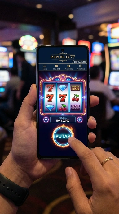 Interface pengguna yang sederhana di republik77 saat memilih aplikasi.